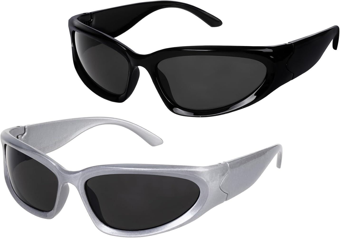 Marrywindix Y2K Wrap Around Sunglasses Trendy Futuristic Sunglasses Rave Retro Sport UV Protectio... | Amazon (US)