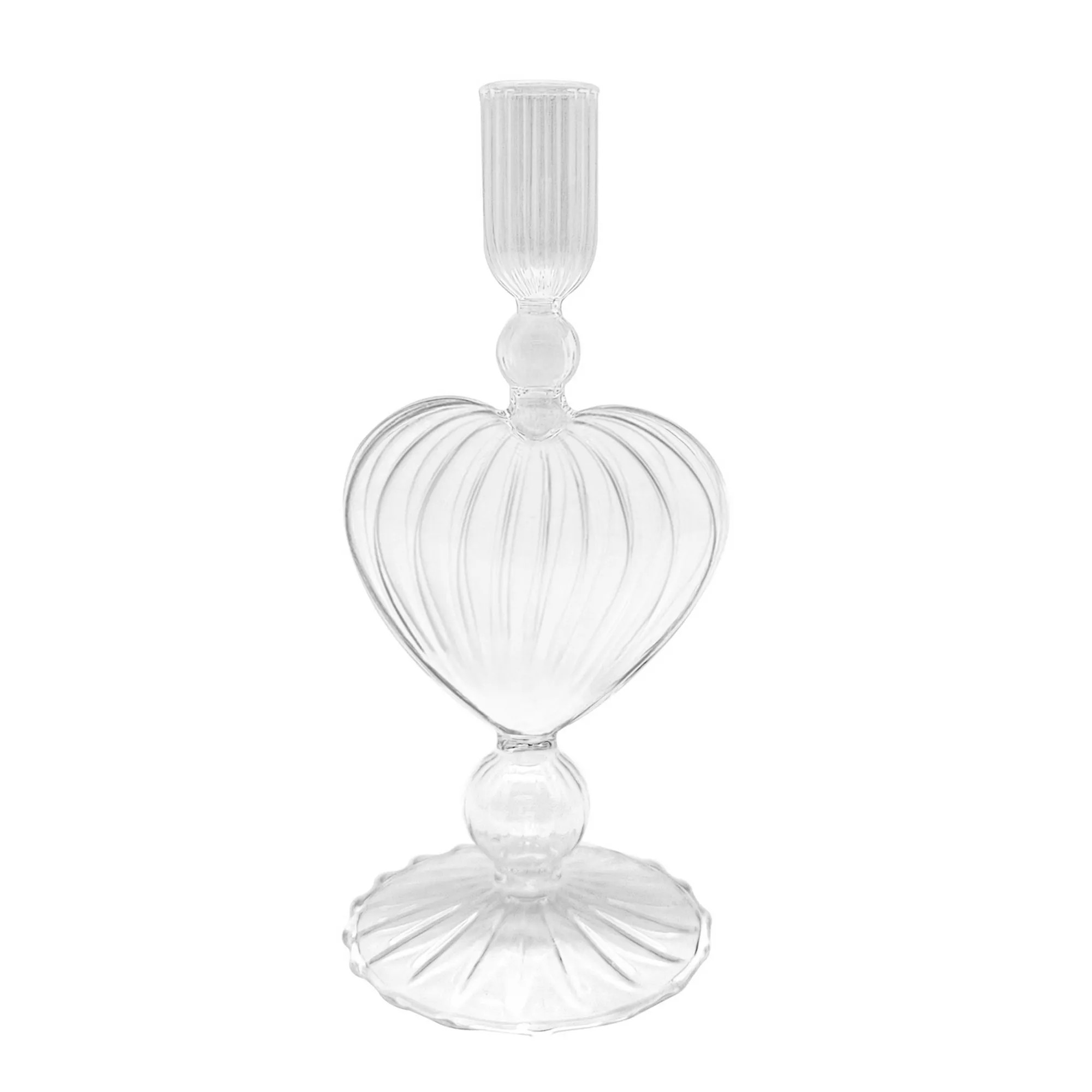Celebrate Together™ Valentine's Day Clear Blown Glass Heart Taper Candle Holder | Kohl's