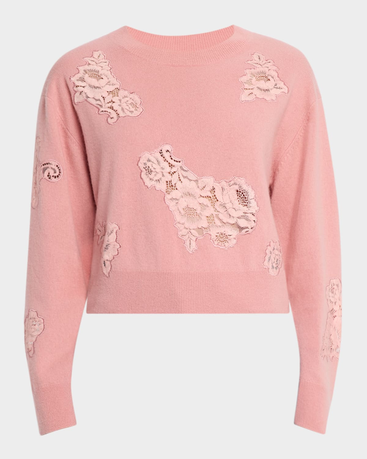 Lazuli Cashmere & Lace Sweater | Neiman Marcus