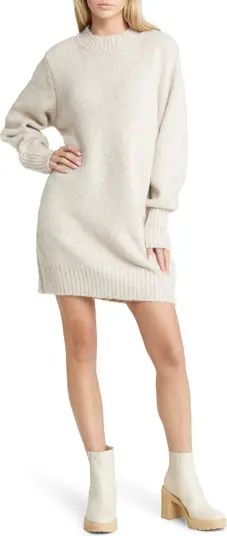 Topshop Crewneck Long Sleeve Sweater Dress | Nordstrom | Nordstrom