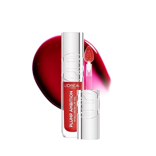 L’Oreal Paris Plump Ambition Tinted Lip Oil, Plumping Lip Gloss, Gentle Tingling, Non Sticky, Hydrating and Moisturizing, Infused with Hyaluronic Acid, CHERRY CHÉRIE, 5 ml | Amazon (CA)