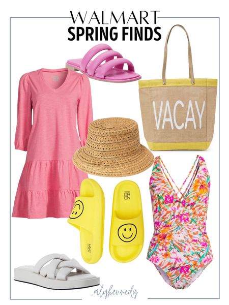Walmart spring style, spring break, vacation style, resort wear, spring dress, Easter dress, tote bag, beach bag, sandals, slides

#LTKtravel #LTKFestival #LTKstyletip