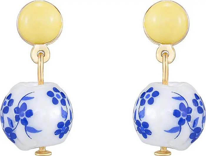 Chinoiserie Imitation Pearl Drop Earrings | Nordstrom