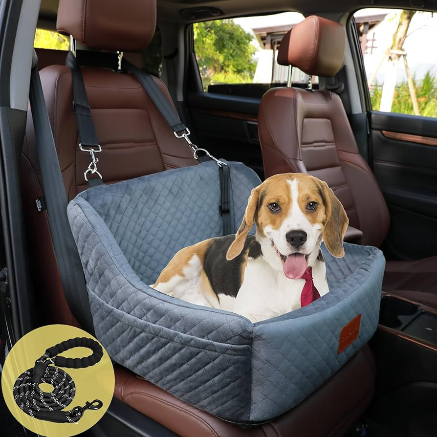 Dog Car Seat Small/Medium Sized Dog, Dog Booster Seat Front or Back Seat Detachable and Washable ... | Amazon (US)