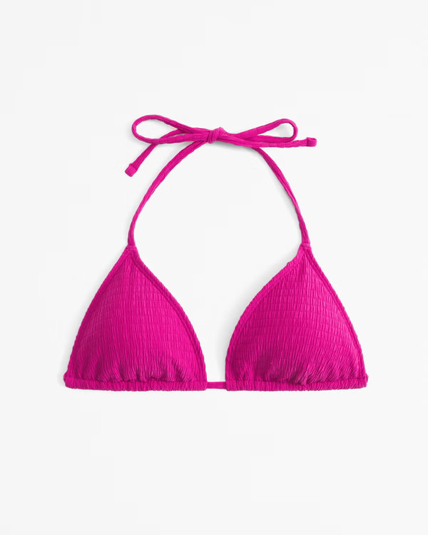 Halter Triangle Bikini Top | Abercrombie & Fitch (US)