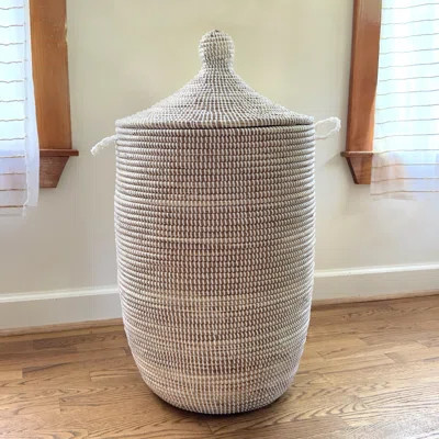 Senegalese Senegalese Handwoven Seagrass Laundry Hamper with Handles | Wayfair North America