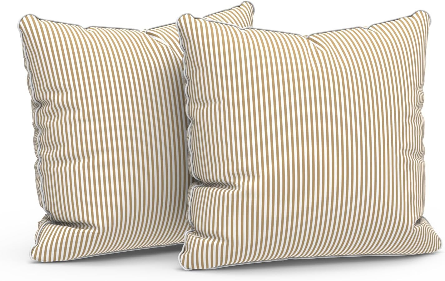 LVTXIII Set of 2 Patio Throw Pillows Waterproof 18"x18" Fade Resistant Outdoor Throw Pillows with... | Amazon (US)