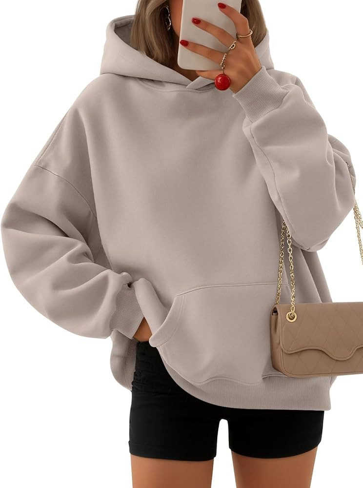 EFAN Womens Hoodies Oversized Sweatshirts Pullover Fleece Sweaters Long Sleeve Winter Fall Outfit... | Amazon (US)