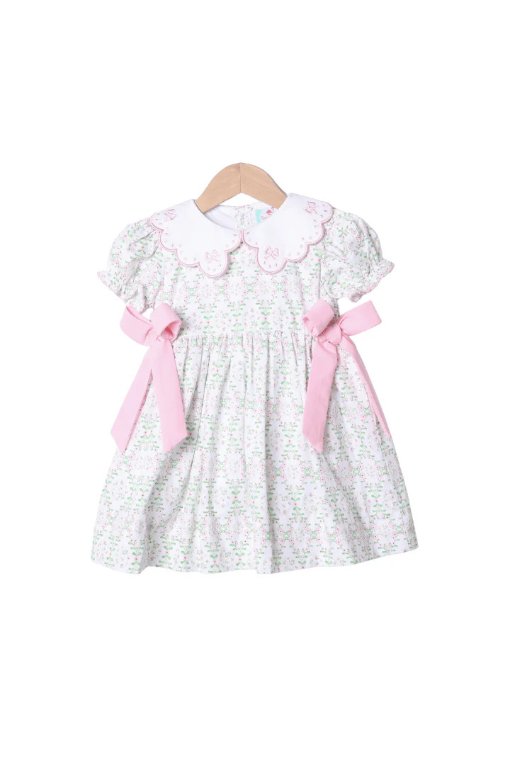 Easter Floral Bow Dress | The Smocked Flamingo