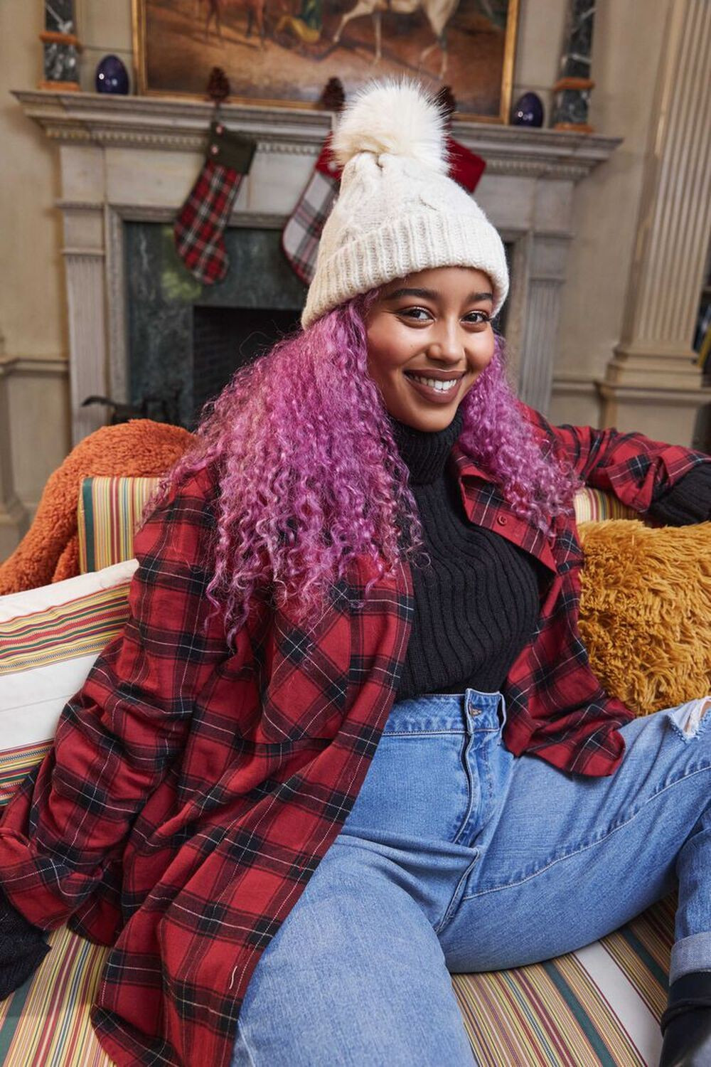 Cable Knit Pom Pom Beanie | Forever 21 (US)