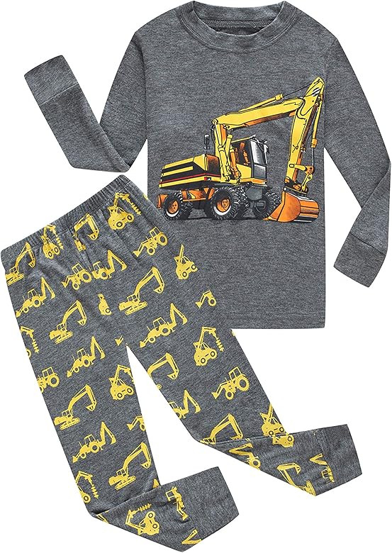 Family Feeling Kids & Toddler Boys Pajamas 2 Piece Pjs Set 100% Cotton Sleepwear | Amazon (US)