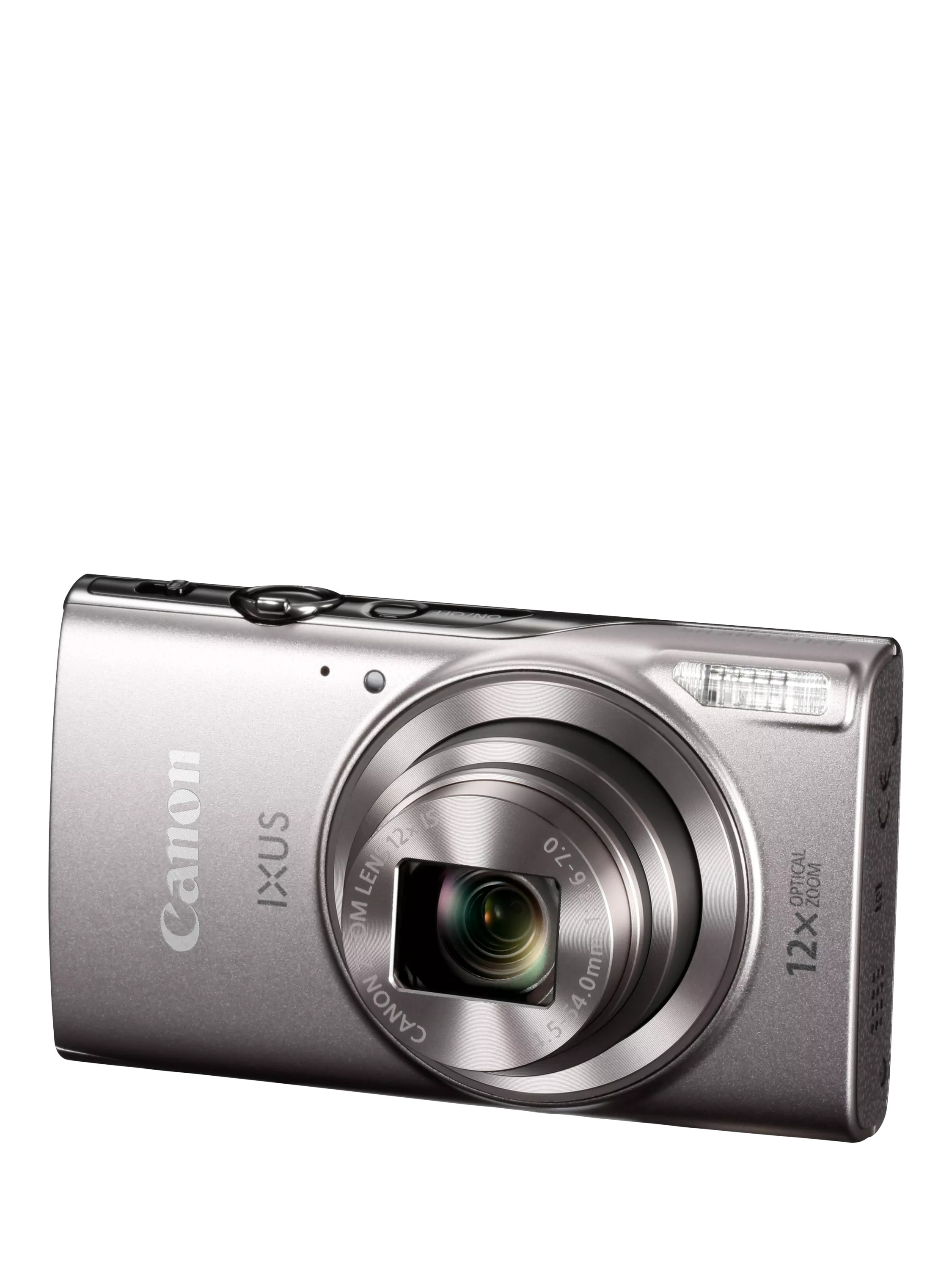 Canon IXUS 285 HS A Digital Camera, Full HD 1080p, 20.2MP, 12x Optical Zoom, 24x Zoom Plus, Wi-Fi, NFC, 3" LCD Screen, Silver | John Lewis (UK)