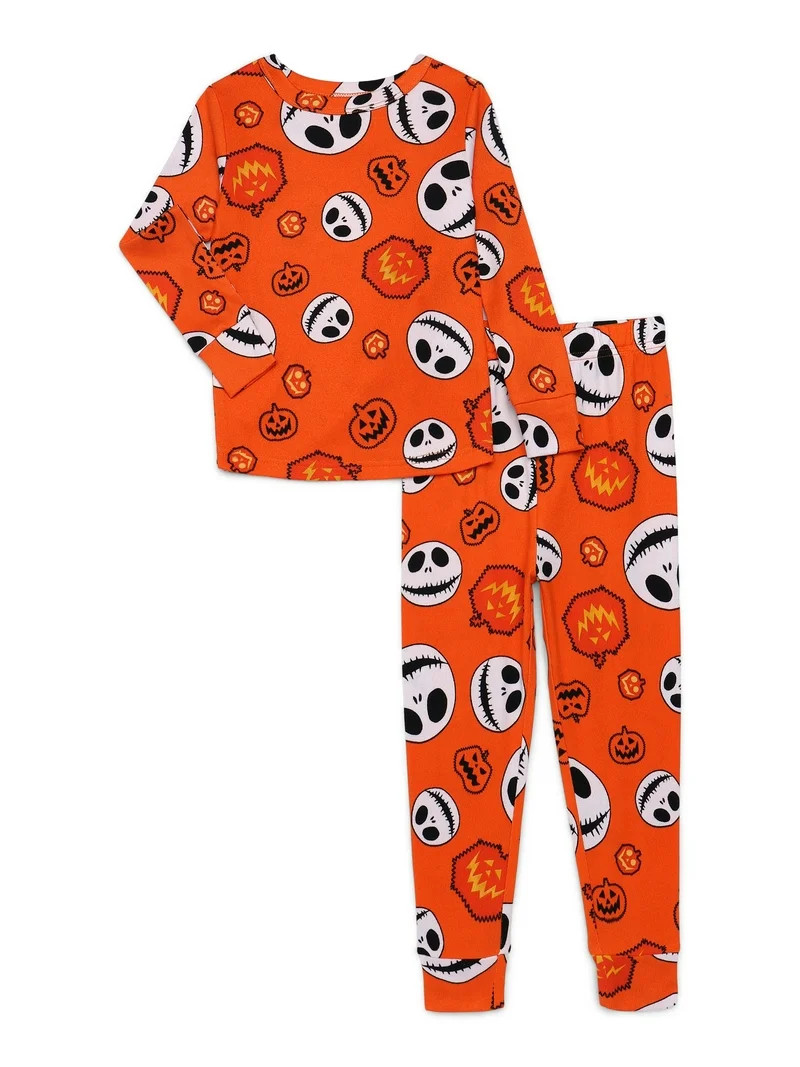 Nightmare Before Christmas Toddlers' Halloween Glow In The Dark Pajama Set, 2-Piece, Sizes 12M-5T | Walmart (US)