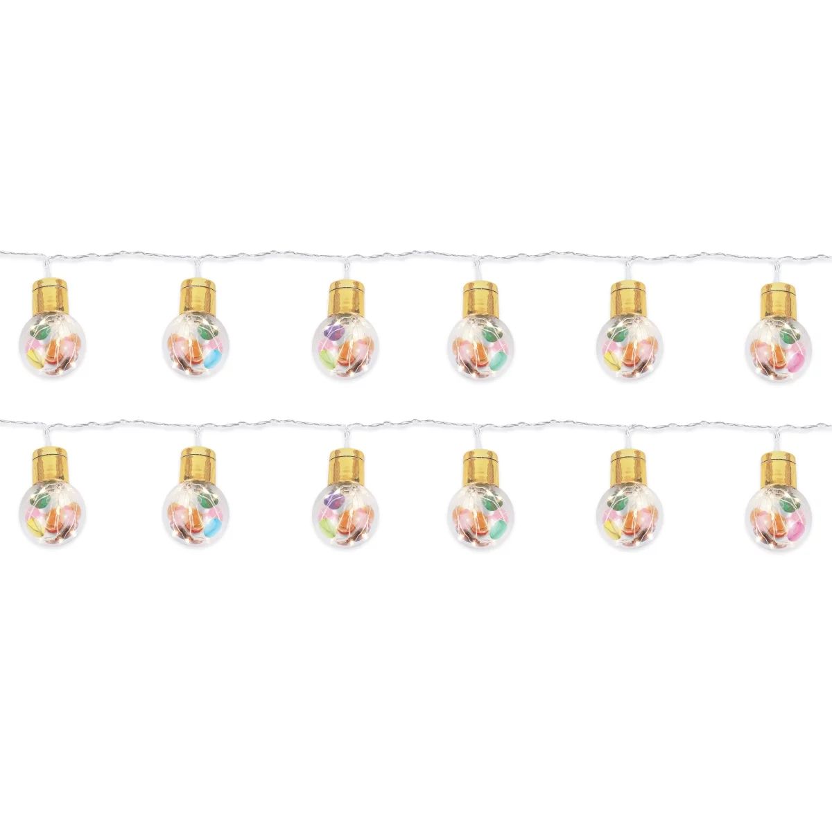 Packed Party "Confetti Party" Gold Indoor Outdoor LED String Lights, Battery Powered | Walmart (US)