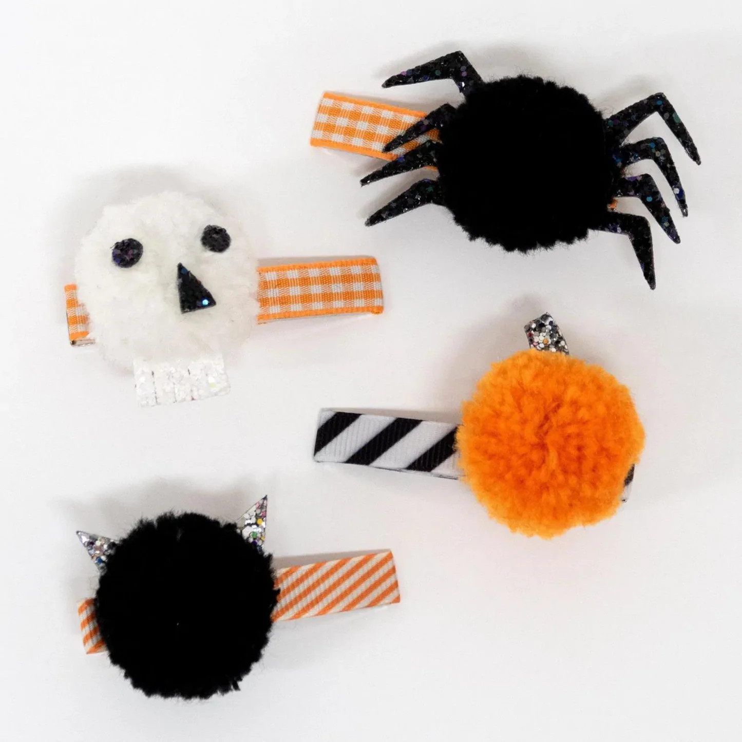 Halloween Pom Pom Hair Clips | SpearmintLOVE