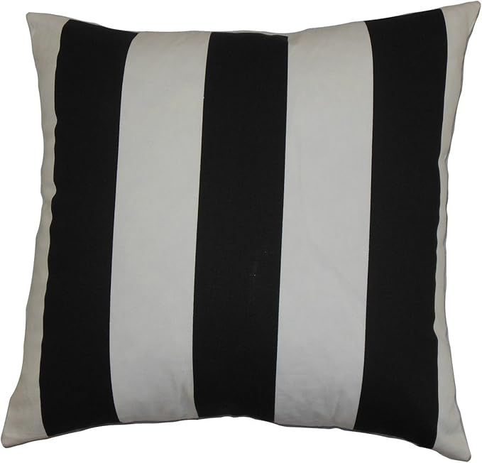 The Pillow Collection Leesburg Stripes Bedding Sham Black White, Queen/20" x 30" | Amazon (US)