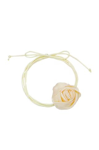 petit moments Rosette Tie Necklace in Cream from Revolve.com | Revolve Clothing (Global)