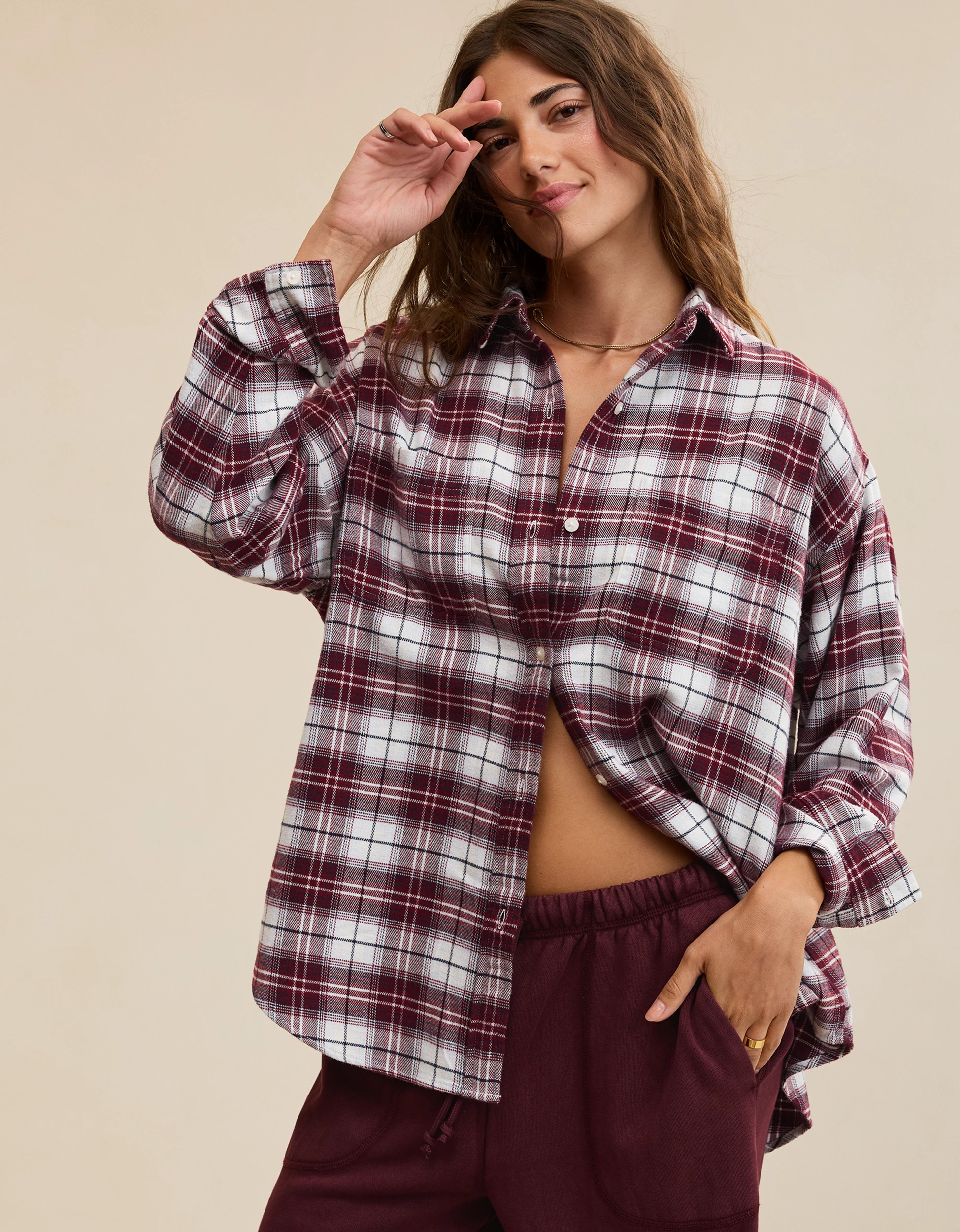 Buy More, Save More New Aerie Anytime Fave Flannel Button Down Shirt | American Eagle Outfitters (US & CA)