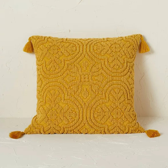Arabesque Pattern Textured Square Throw Pillow - Opalhouse™ designed with Jungalow™ | Target