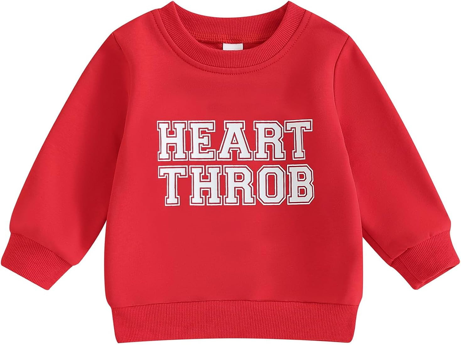 Wrrkayly Toddler Girl Boy Valentine's Day Outfits Heart Letter Print Shirt Crewneck Sweatshirt Ca... | Amazon (US)