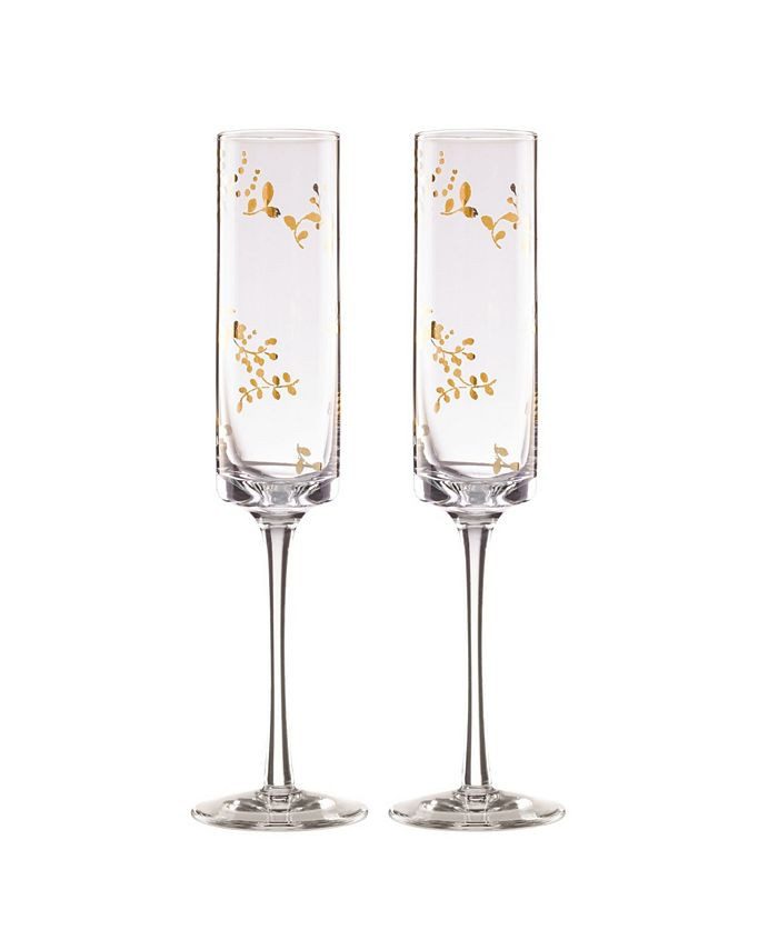 Lenox Opal Innocence Flute Pair & Reviews - Glassware & Drinkware - Dining - Macy's | Macys (US)