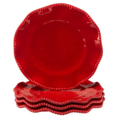 Perlette Red Set of 4 Salad Plate 9 | Wayfair North America