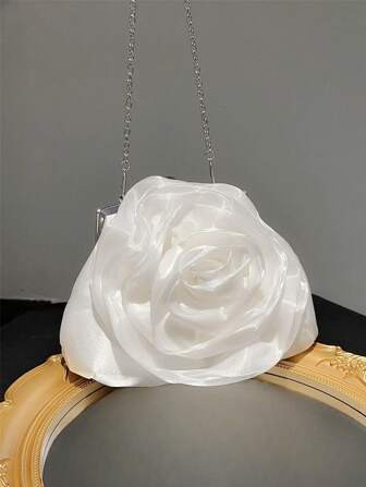 1pair Fabric Flowers Long Dangle Earrings Suitable For Daily Wear | SHEIN