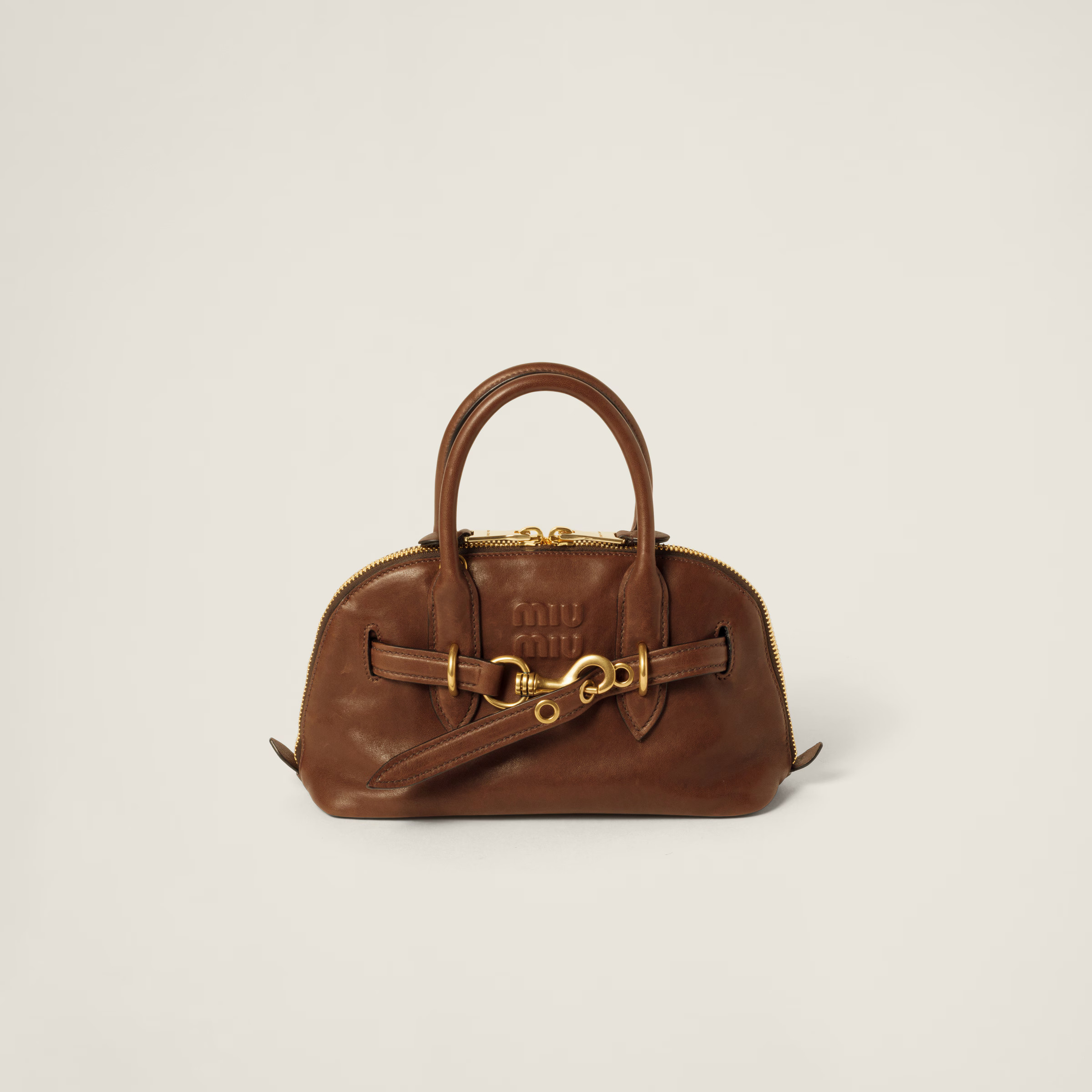 Aventure Leather Bag - Handbags | Miu Miu | Miu Miu US
