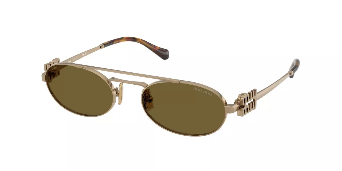 Miu Miu MU54ZS 7OE09Z Women’s Sunglasses Gold Size 53 | SmartBuyGlasses Global