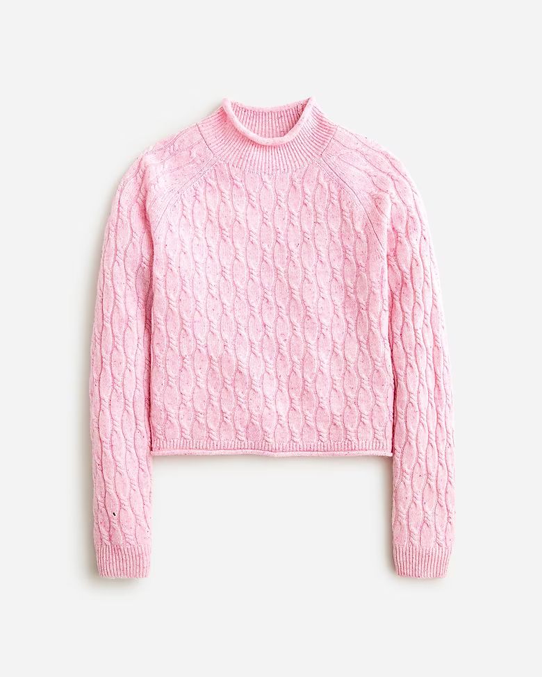 Cashmere shrunken cable-knit Rollneck™ sweater | J. Crew US