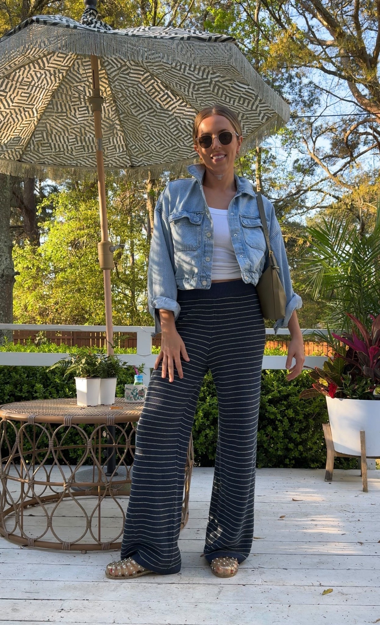 Size XS tank, size XS jacket (linking similar), size small pants 