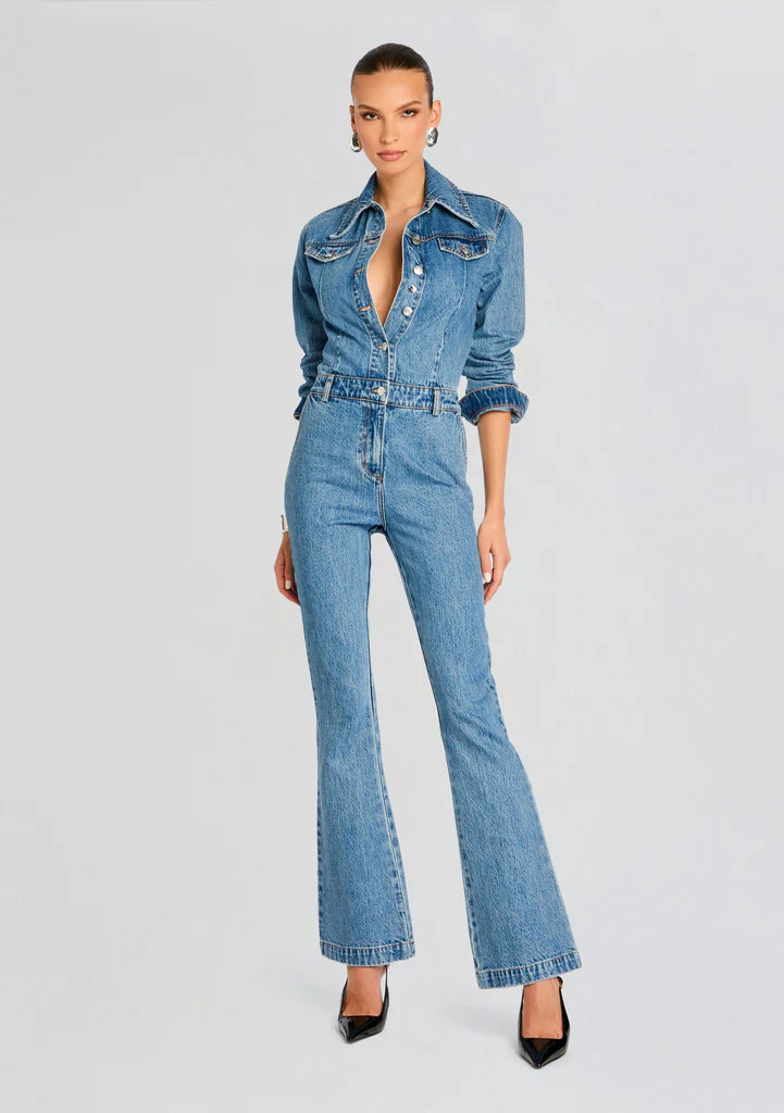 Mabel Fitted Mid Rise Jumpsuit | Retrofete