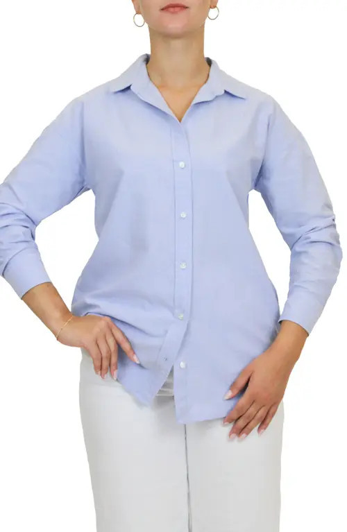 beachlunchlounge Sydney Oversized Button-Up Shirt in Classical Blue at Nordstrom, Size Small | Nordstrom