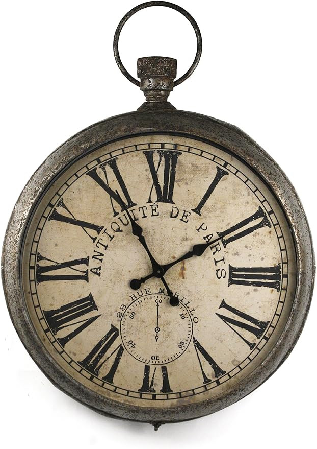 Zentique Pocket Watch Shaped Vintage Clock | Amazon (US)