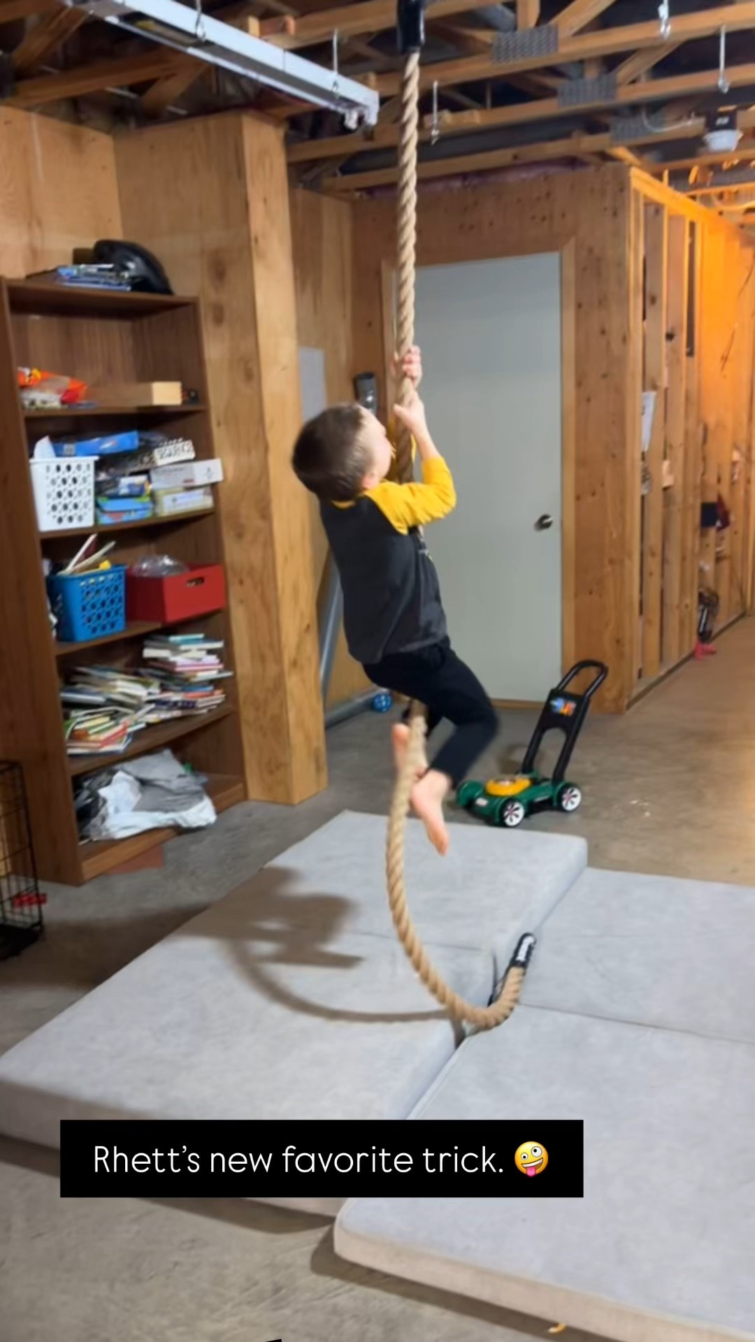 Pros of an unfinished basement! We got this for Rhett just the other day and he has already got it DOWN  

#LTKfitnessgoals #LTKActive #LTKdayinmylife