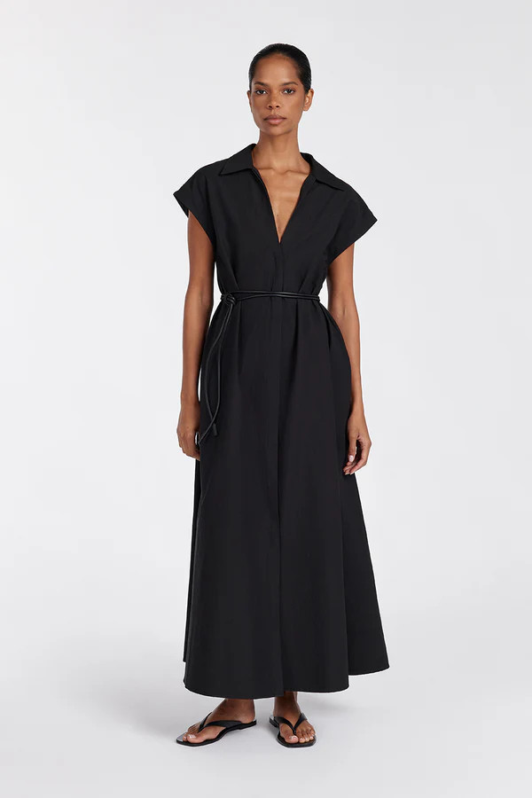 KAYLYN BLACK SHIRT DRESS | DISSH