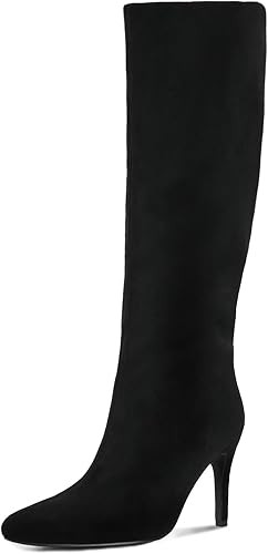Shoe'N Tale Women's Knee High Boots Pointed Toe Stiletto High Heel Long Boots Side Zipper Tall Bo... | Amazon (US)