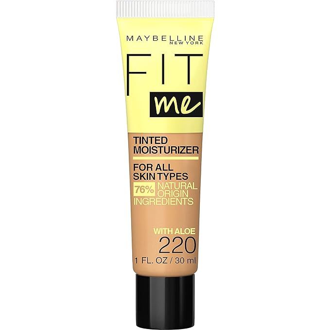 Maybelline Fit Me Tinted Moisturizer, Natural Coverage, Face Makeup, 220, 1 Count | Amazon (US)