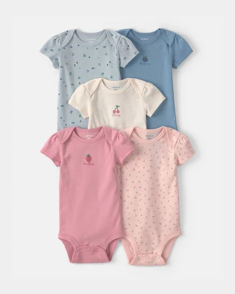 Baby Girl 5-Pack Fruit Multipack Bodysuits | Carter's Inc