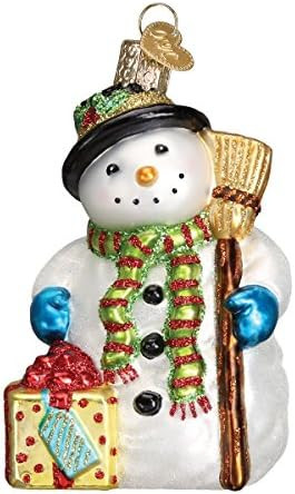 Old World Christmas Gleeful Snowman Glass Blown Ornament for Christmas Tree, Handcrafted Holiday ... | Amazon (US)