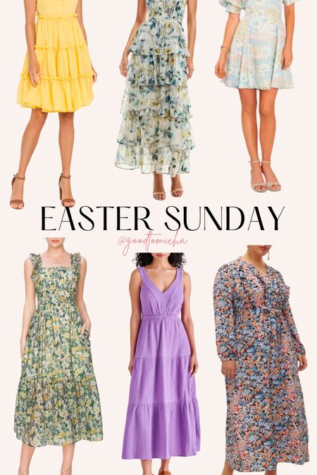 (Easter) Sunday best! Fun spring colors and under $100. 

Easter dresses- floral dresses - spring wedding guest - spring casual dresses 

#LTKSeasonal #LTKwedding