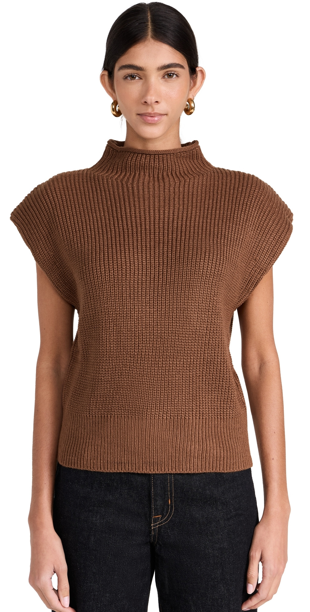En Saison Karalie Knit Sweater Brown L | Shopbop