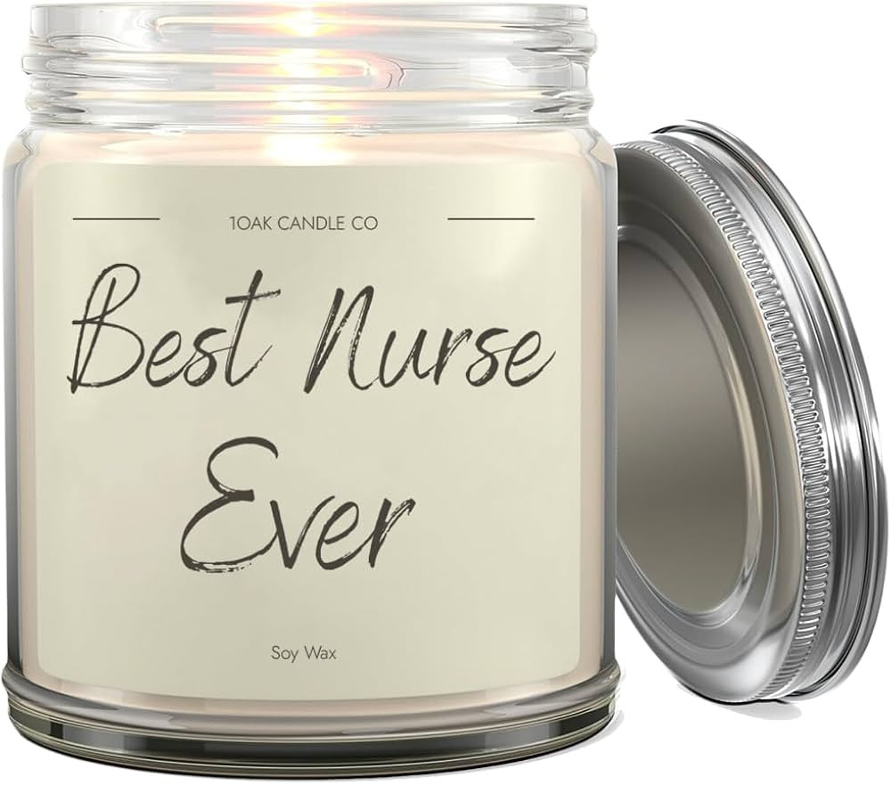 1OAK Vanilla Scented Candles - Nurse Candle - Best Nurse Ever - Nurse Gifts for Women, Men - RN G... | Amazon (US)