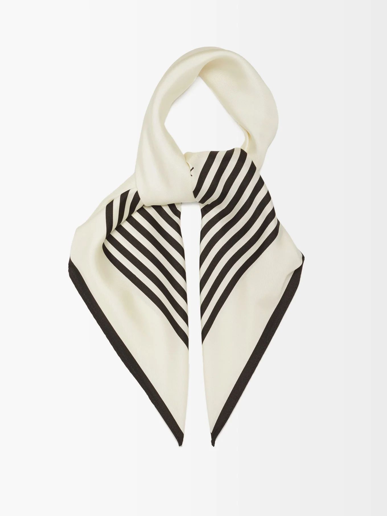 No.1 striped-border silk scarf | LeScarf | Matches (US)