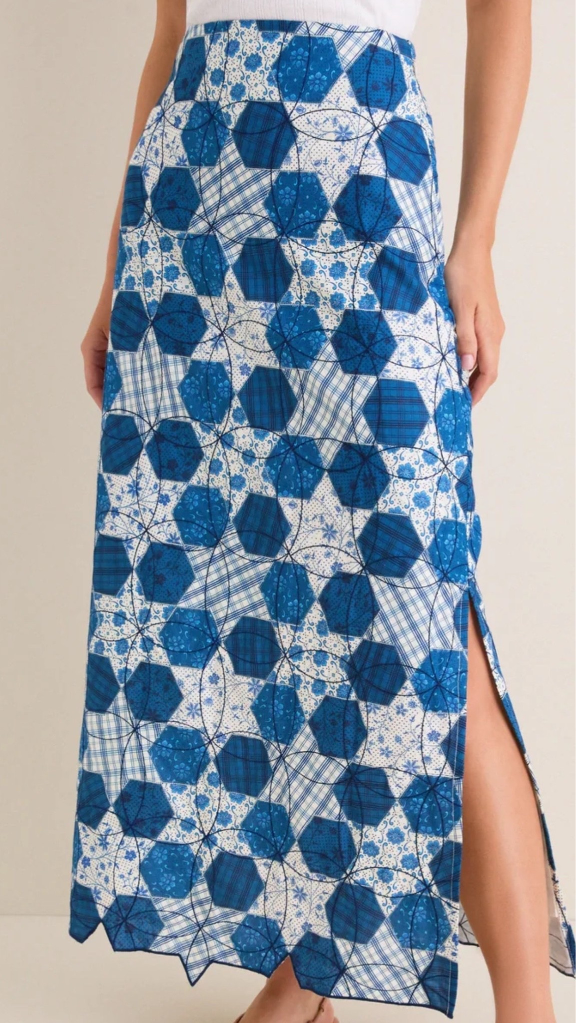Blue patchwork skirt!