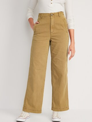 Extra High-Waisted Wide-Leg Workwear Pants for Women | Old Navy (US)