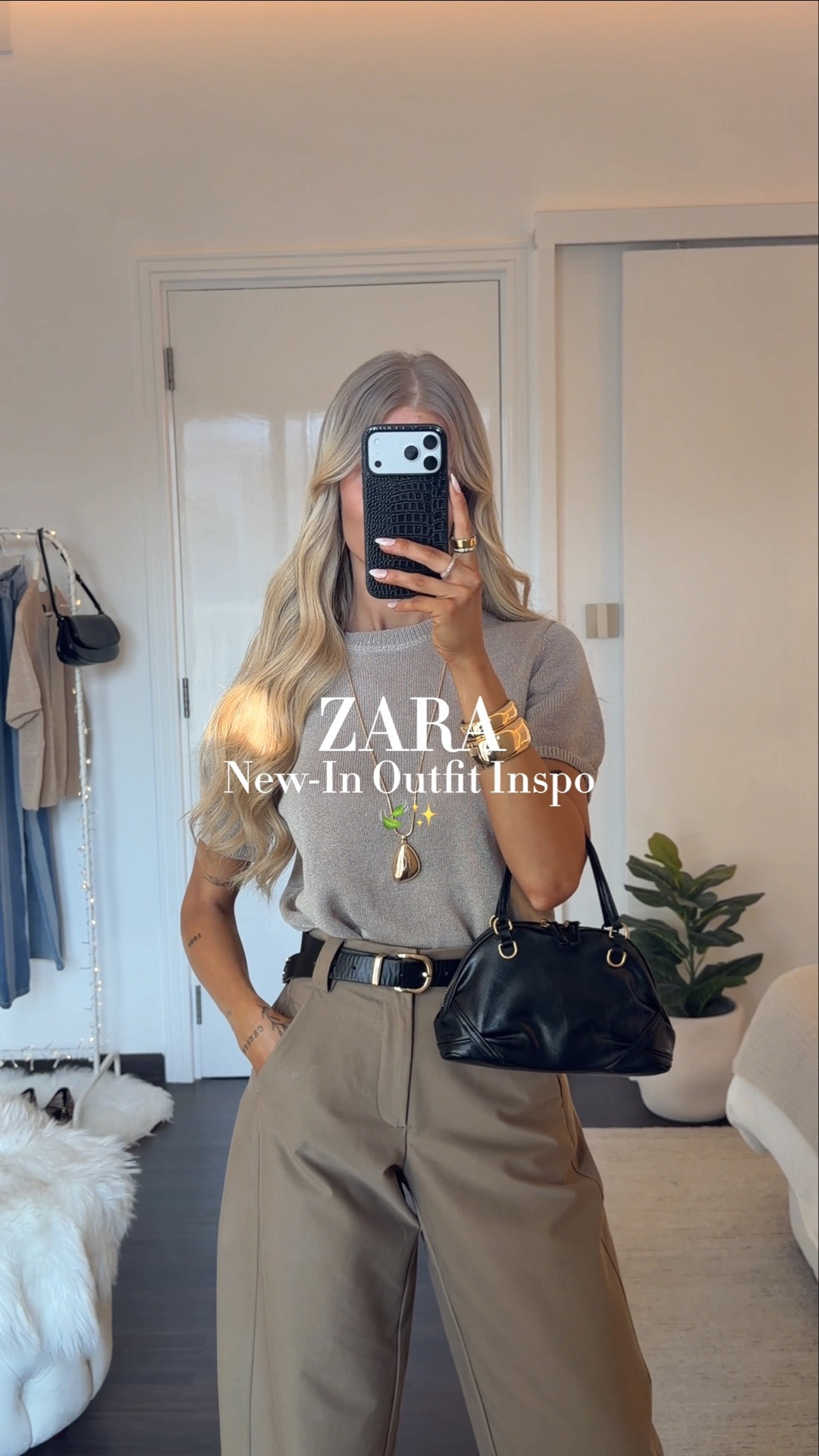 ZARA NEW-IN OUTFIT INSPO 🍃✨ love love love!! I also have the knit shirt I in brown beige stripes color and it’s just the best! That’s why I also got it in this new color 🫒✨ Pants are fitting so perfectly- such a good pants!
My sizes:
Pants - I’m westing size XS 
Knit Shirt - I’m wearing size S 
Shoes are true to size!
And I’m 1,70m tall 🙌🏻

#LTKFashionMonth #LTKautumn #LTKstyletip