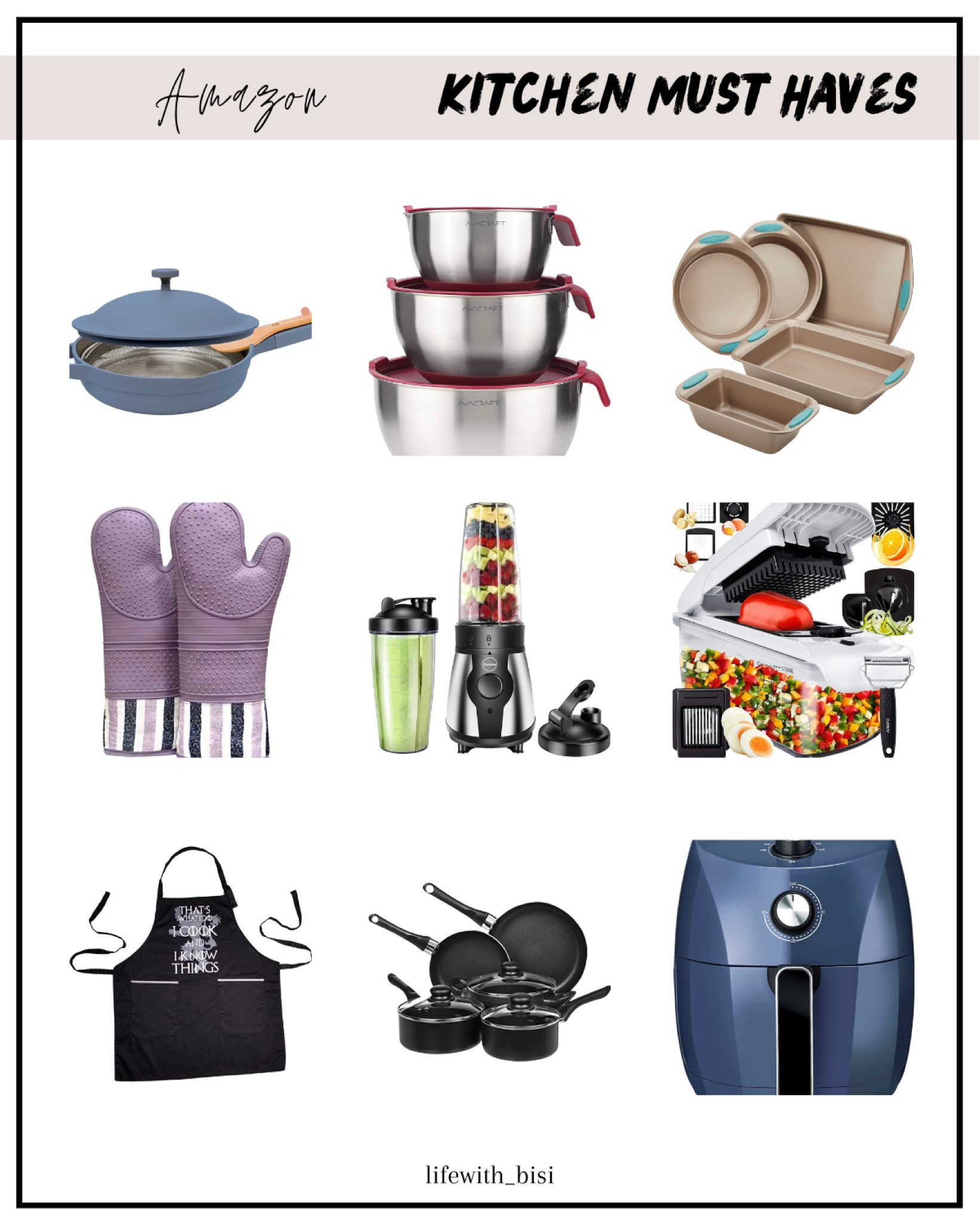 Kitchen must haves, must haves, kitchen, air fryer, blender, baking pan, apron,

#airfryer #kitchenmusthaves #musthaves #kitchen #kitchendeals #kitchenfinds

#LTKhome #LTKGiftGuide #LTKFind