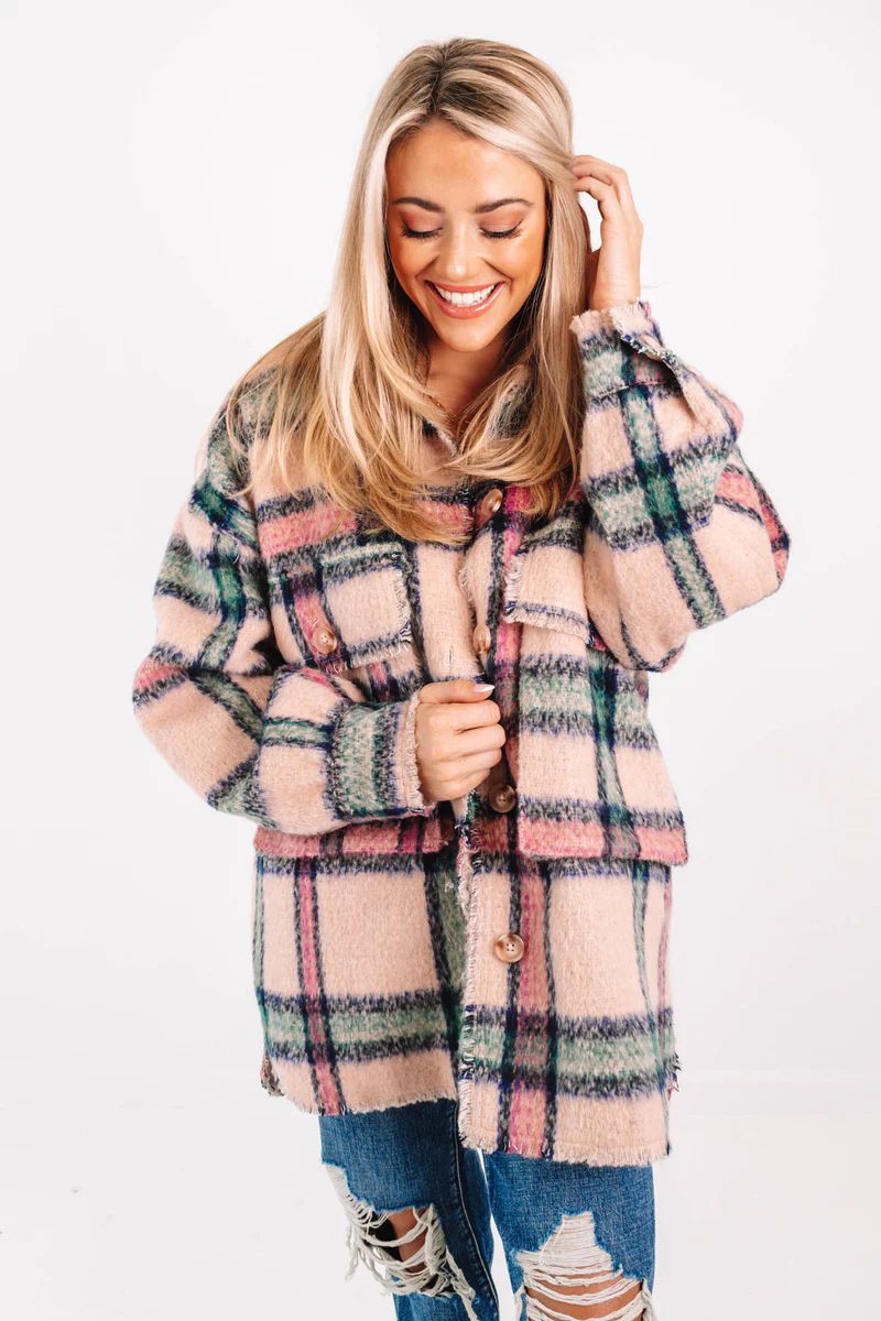 As If Shacket - Blush Plaid | The Impeccable Pig