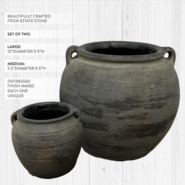 Terra-Cotta Inspired Black Pots - Decor Steals | Decor Steals